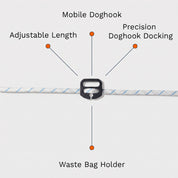 Deckhand White Belay Leash
